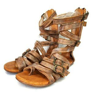 Bed Stu Seneca Rustic LEATHER Gladiator Zip Sandal